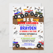 モンスタートラック誕生日招待状モンスタートラック 招待状 (正面)