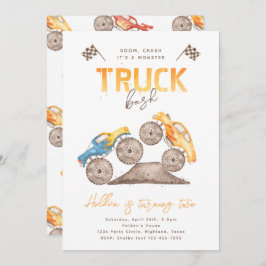 モンスタートラック誕生日招待状 |モンスタートラック 招待状