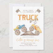 モンスタートラック誕生日招待状 |モンスタートラック 招待状 (正面)
