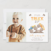モンスタートラック誕生日招待状 |モンスタートラック 招待状 (正面)