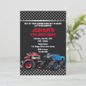 モンスタートラック誕生日招待状 招待状 (スタンド正面)