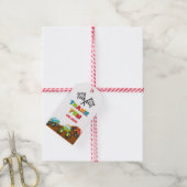 モンスタートラック誕生日 ギフトタグ (より糸付き)