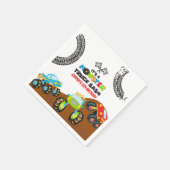 モンスタートラック誕生日 スタンダードカクテルナプキン (角)