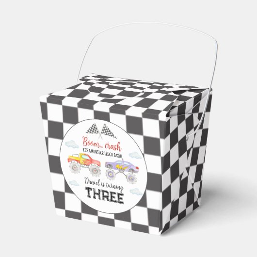 モンスタートラック誕生日 フェイバーボックス (正面サイド)