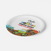 モンスタートラック誕生日 ペーパープレート (アングル)