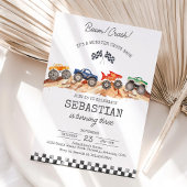 モンスタートラック誕生日 招待状