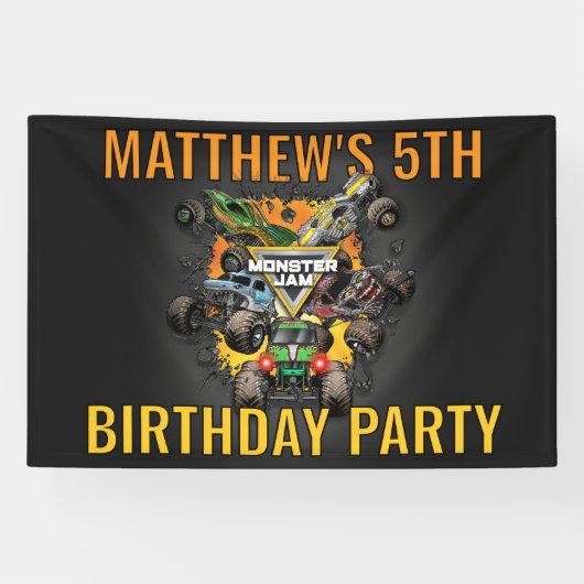 モンスタートラック誕生日 横断幕 (横)