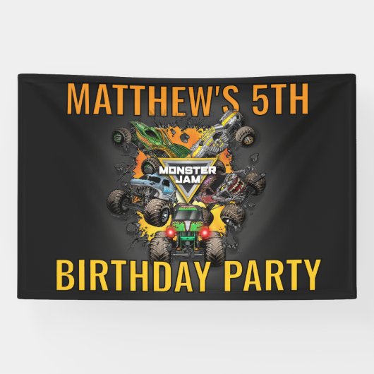 モンスタートラック誕生日 横断幕 (横)