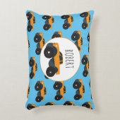 モンスタートラック車カスタムの少年の名前 アクセントクッション (正面(垂直))