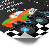 モンスタートラック車誕生日マイルストーンサインポスター ポスター (角)