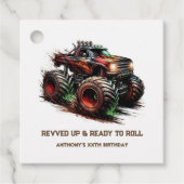 モンスタートラック転が誕生日「Revved &  Ready」 フェイバータグ (正面)