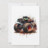 モンスタートラック転が誕生日「Revved & Ready」 招待状 (裏面)