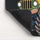 モンスタートラック迷彩柄デザイン マウスパッド (コーナー)