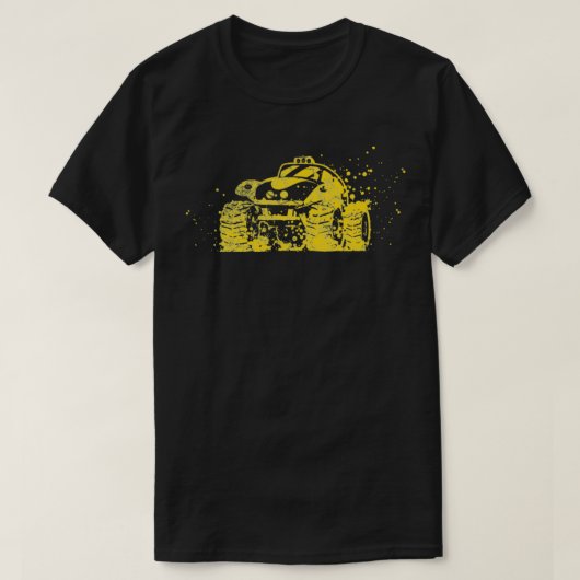 モンスタートラック黄地形2 Tシャツ (デザイン正面)