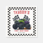 モンスタートラック1st誕生日パーティー スタンダードカクテルナプキン (正面)