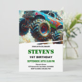 モンスタートラック1st誕生日 招待状 (スタンド正面)