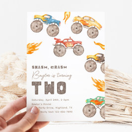 モンスタートラック2nd誕生日招待状 |トラック 招待状