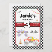 モンスタートラック3rd誕生日招待状 招待状 (正面)