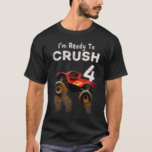 モンスタートラック4thバースデーボーイズ私はクルスに準備 tシャツ