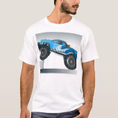 モンスタートラック4x4は車輪モーター金属のギアを遊ばします tシャツ (正面)