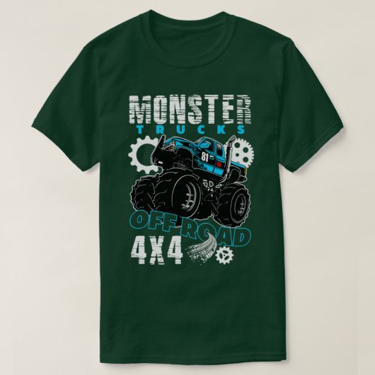 モンスタートラック4x4オフロード1 tシャツ (デザイン正面)