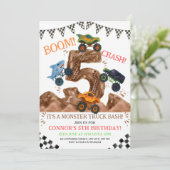 モンスタートラック5歳の誕生日 招待状 (スタンド正面)