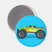 モンスタートラック。およびカッコいいカラフルが変更されたピックアップ マグネット (正面/裏面)