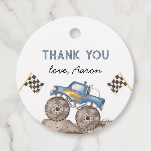 モンスタートラック、エンジンを始動 フェイバータグ (正面)