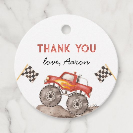 モンスタートラック、エンジンメッセージカードの開始 フェイバータグ (正面)