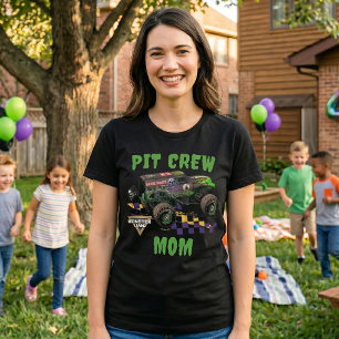 モンスタートラック グレイブディガー ピットクルーのママ トライブレンドTシャツ