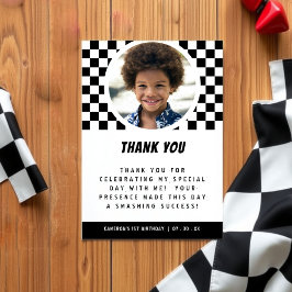 モンスタートラック チェッカーフォト サンキューカード