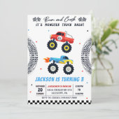 モンスタートラック バッシュ ボーイ 誕生日パーティー ご招待 招待状 (スタンド正面)