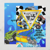 モンスタートラック プールパーティーバッシュ ご招待 招待状 (正面/裏面)