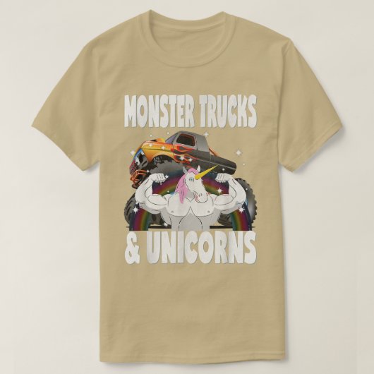 モンスタートラック&ユニコーンヴィンテージユニコーンスパークル Tシャツ (デザイン正面)