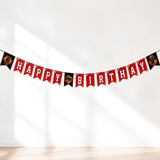 モンスタートラック レース 誕生日 バunting バナー