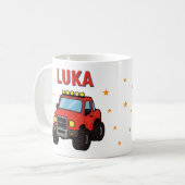 モンスタートラック 名前 年齢 誕生日  コーヒーマグカップ (正面左)