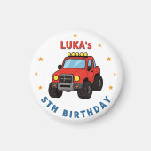 モンスタートラック 名前 年齢 誕生日 パーティー マグネット (正面)