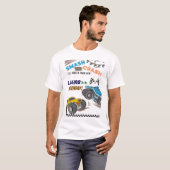 モンスタートラック 男の子 誕生日パーティー  親 Tシャツ (正面フル)