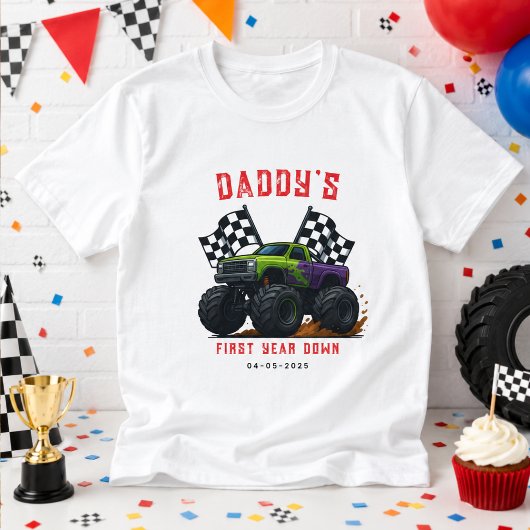 モンスタートラック 誕生日パーティー Tシャツ