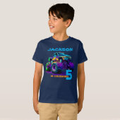 モンスタートラック 誕生日 おめでとう ボーイTシャツ 名前入り Tシャツ (正面フル)