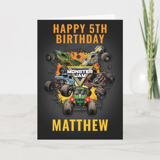 モンスタートラック 誕生日 カード (正面)