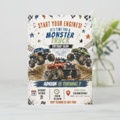 モンスタートラック 誕生日 招待状 (スタンド正面)