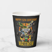 モンスタートラック 誕生日 紙コップ (裏面)