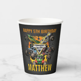 モンスタートラック 誕生日 紙コップ