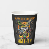 モンスタートラック 誕生日 紙コップ (裏面)