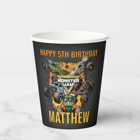 モンスタートラック 誕生日 紙コップ (正面)