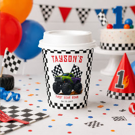 モンスタートラック 1歳の誕生日パーティー 紙コップ