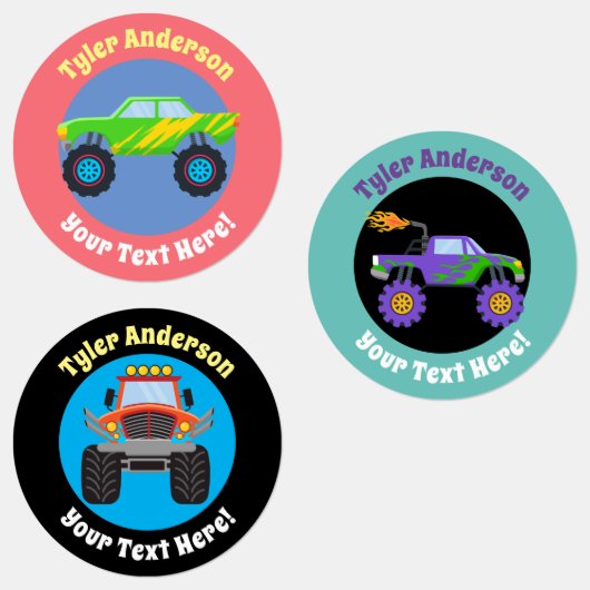 モンスタートラック、DIY名&メッセージラベル ラベル (グループ)