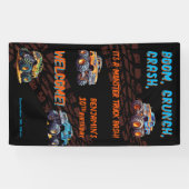 モンスタートラックBash男の子10th誕生日パーティー 横断幕 (横)