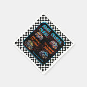 モンスタートラックBash男の子5th誕生日パーティー スタンダードカクテルナプキン (角)